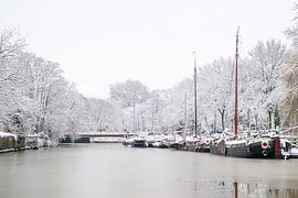 La ville de Zwolle par un froid matin d'hiver enneigé sur Sjoerd van der Wal Photographie