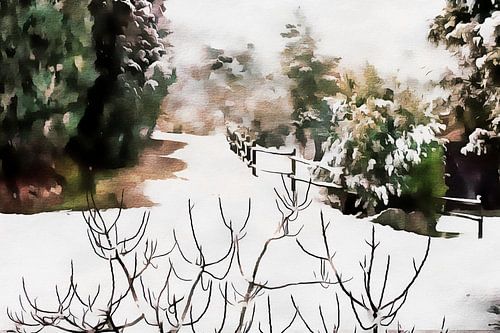 Sneeuwlandschap en nog steeds sneeuw