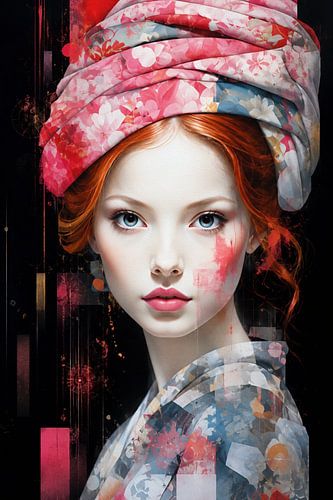 Rätselhafte Eleganz: Red Glitch Fusion