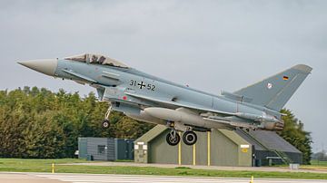 Landing Luftwaffe Eurofighter Typhoon. by Jaap van den Berg