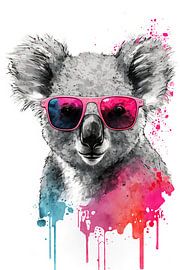 Koala in Pink von Poster Art Shop