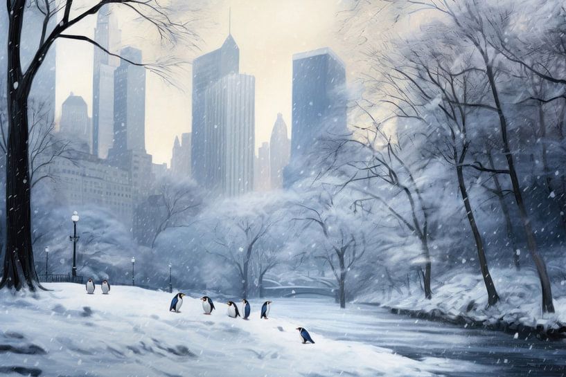 Penguins in Central Park by ARTemberaubend