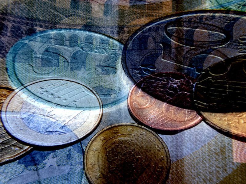 ABSTRAKT : Europese munten en biljetten van Photoart-Naegele