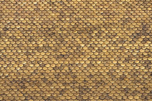 Abstract patroon met gouden dakpannen