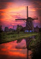Windmill at sunset 