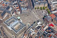 Aerial view Royal Palace Amsterdam and Dam by Anton de Zeeuw thumbnail