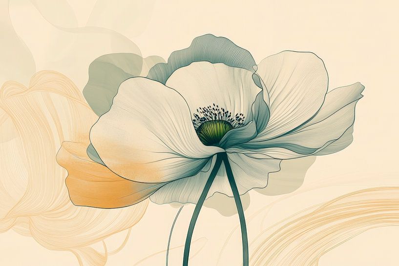 Delicate flower in soft colours by Poster Art Shop