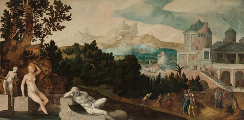 Paysage avec Bathseba, Jan van Scorel, vers 1540 - vers 1545