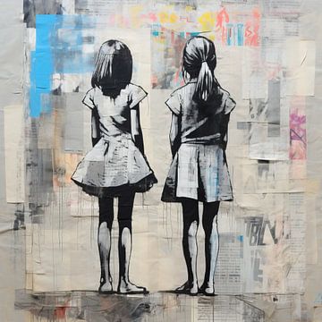 Urbane Kunst | Banksy-Stil von Blikvanger Schilderijen