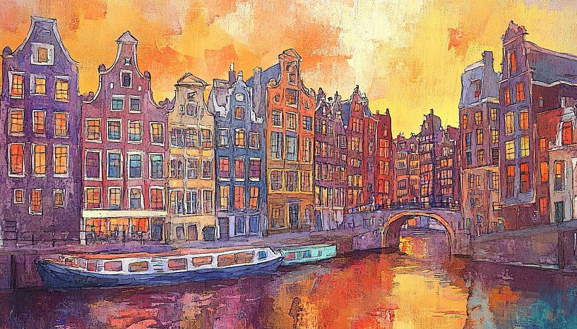 Amsterdam illustration by Abstract Painting