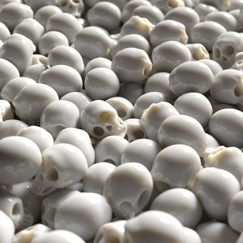 Lustiger Schädel-Haufen