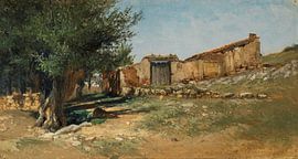 Carlos de Haes-A corral, Paysage antique