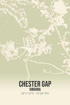 Alte Karte von Chester Gap (Virginia), USA. von Rezona