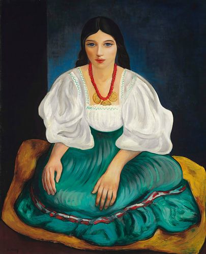 Moïse Kisling - Junges Mädchen mit grünem Rock