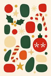 Composition géométrique festive sur Mosaic Dialogue