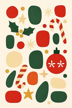 Feestelijke geometrie compositie van Mosaic Dialogue