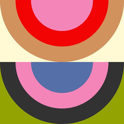 Bauhaus - circles in colorful 4