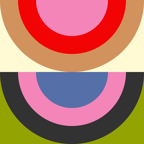 Bauhaus - circles in colorful 4 by Ana Rut Bre