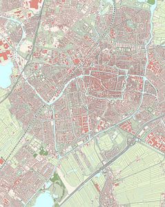 Karte von Leiden