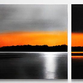 Zonsondergang abstract-2 van Manfred Rautenberg Digitalart