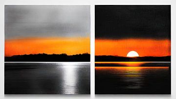 Zonsondergang abstract-2 van Manfred Rautenberg Digitalart