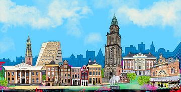 Icons city of Groningen by Janet Edens