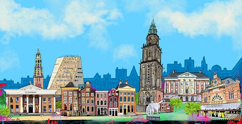 Icônes de la ville de Groningen sur Janet Edens