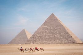 Desert Journey – Camel Caravan in Giza by Milene van Arendonk