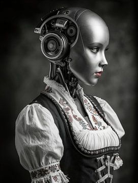 Profile of a silent observer by Klaus Tesching - Art-AI