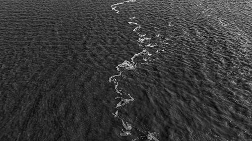 Black and white sea view