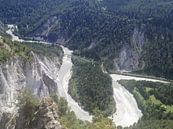Slingerende Rijn door het Zwitsers landschap(Rijnkloof) van Patsy Van den Broeck thumbnail