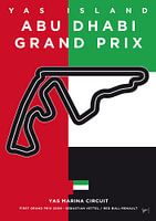 My F1 YAS MARINA Race Track Minimal Poster