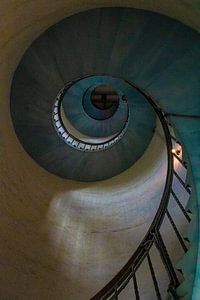 Escalier en colimaçon au phare de Lyngvig Fyr à Hvide Sande