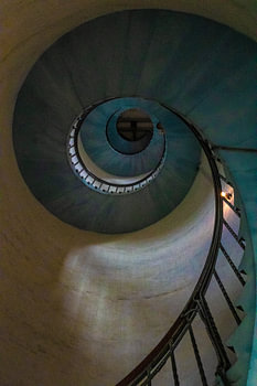 Wendeltreppe am Leuchtturm Lyngvig Fyr in Hvide Sande