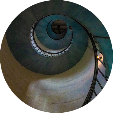 Wenteltrap in de vuurtoren Lyngvig Fyr in Hvide Sande