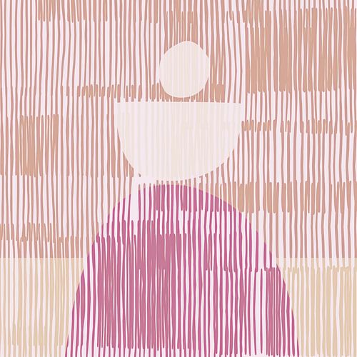 Golden Balance Japandi Abstract Warm Beige