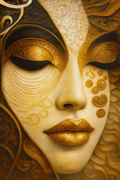 Porträt Goldene Träumerei von Moonheart Artworks