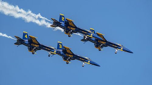 L'escadron de démonstration aérienne Blue Angels de la marine américaine.
