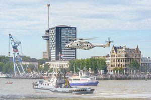Welthafentage 2018: NH-90-Hubschrauber im Einsatz.