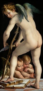Bogenschnitzerei Amor, Parmigianino
