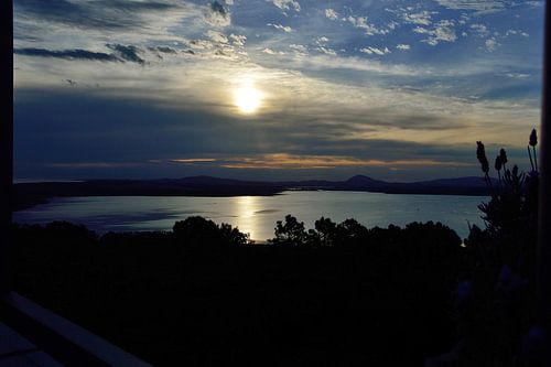 Zonsondergang over Laguna del Sauce