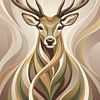 Majestätischer Hirsch in Erdtönen von Max Steinwald