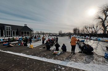 Nieuwkoopse Plassen in de winter met ijs