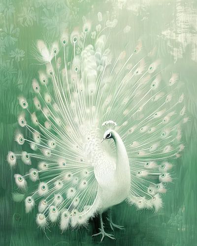 Elegante Witte Pauw no.1