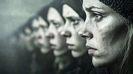 Vluchtelingen in de rij