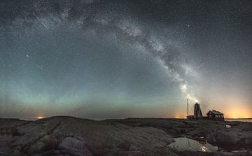 Lighthouse with milky way