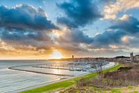 Zonsondergang vanaf de Dellewal bij West Terschelling