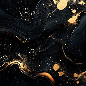 Zwart-goud abstract design van Art & Soul Creations