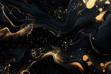 Zwart-goud abstract design van Art & Soul Creations