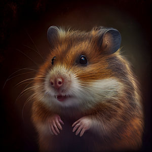 Porträt eines Feldhamster Illustration